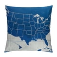 thumbnail image 1 of Orinice Throw Pillow Cover Green America  Map North United California American Arizona Pillowcase Home Decorative Square Pillow Case Cushion Cover White, 1 of 5