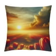 thumbnail image 1 of Orinice Throw Pillow Cover Orange Flower Floral Sunset Landscape Red Dawn Spring Tulip  Pillowcase Home Decorative Square Pillow Case Cushion Cover White, 1 of 5