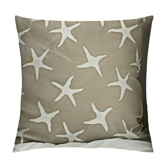 Orinice Throw Pillow Covers Beach Starfish Words Rules Holiday Summer Nautical Anchor Distressed Taupe Decorative Pillow Cases Home Decor Square Pillowcases