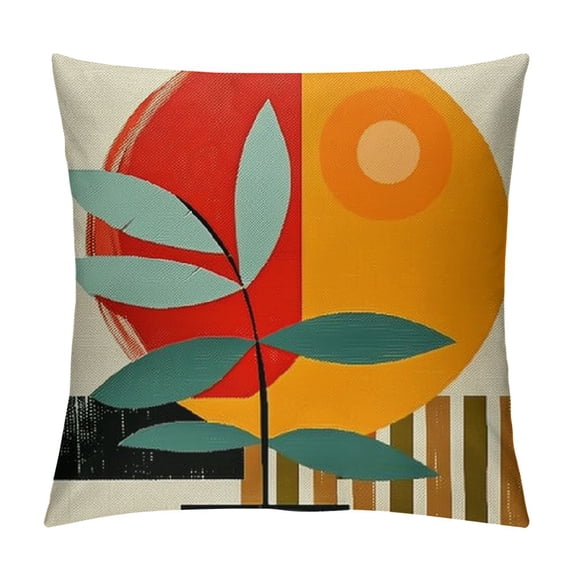 Orinice Throw Pillow Covers Cotton Linen Cushion Cases with Boho Style Patterns- for Sofa, Couch, Living Room, and Outdoor Home Decor