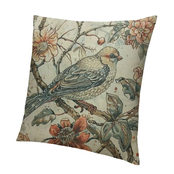 Orinice   Throw Pillow Covers of Peacock Honshu Oil Painting Art Retro Decorative Pillow Cases Home Decor Square  12x12in