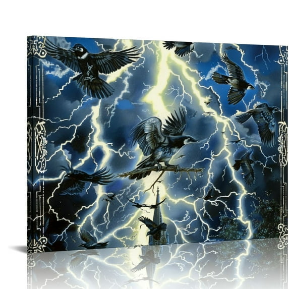 Orinice Thunderstorm Fine Art Aesthetic Poster & Print Wall Painting for Classroom Kitchen Office Farmhouse Bathroom Room Decor Pictures Wall Art Painting Print On Canvas Living Room Bedroom