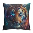 thumbnail image 1 of Orinice Tiger Graphic Decorative Throw Pillow Cover for Home Couch Living Room Bed Sofa - Short Plush Cushion Case for Car Bedroom 1PC 12x12in, 1 of 5