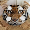 thumbnail image 1 of Orinice Tiger Round Table Cover Stain Resistant Washable Indoor Outdoor Tablecloth Kitchen Dining Wedding Parties 100% Polyester Fiber 38-42, 1 of 8