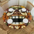 thumbnail image 1 of Orinice Tiki Face Surfboards Aloha Round Table Cover Stain Resistant Washable Indoor Outdoor Tablecloth Kitchen Dining Wedding Parties 100% Polyester Fiber 54-58, 1 of 8