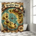 thumbnail image 1 of Orinice Treasure Map Pirate Adventure Bathroom Decor Set with Hooks, Colorful Luxurious Graphic Print Polyester Fabric Shower Curtain Set, 100% Polyester Fiber Home Bathtubs Bathroom Decoration, 1 of 7