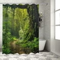 thumbnail image 1 of Orinice Tree Trunk Bathroom Decor Set with Colorful Luxurious Graphic Print Polyester Fabric Shower Curtain Set 36x72, 1 of 7