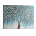 thumbnail image 1 of Orinice  Tree Wall Art Teal Blue Nature Tree of Life Abstract Canvas Painting Textured Picture, Modern Large Panoramic Landscape Artwork Framed for Living Room Bedroom Bathroom Office Home20x16in, 1 of 3