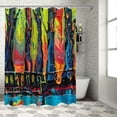 thumbnail image 1 of Orinice Trees Bathroom Decor Set Colorful Luxurious Graphic Print Polyester Shower Curtain with Hooks 36x72, 1 of 7