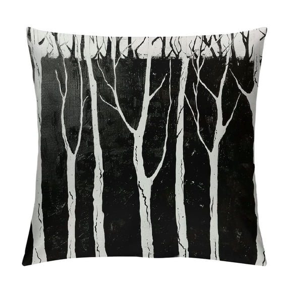 Orinice Trees Graphic Decorative Pillow Cover for Home Couch Living Room Bed Sofa 20x20in