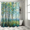 thumbnail image 1 of Orinice Trees Grass Blue Sky Bathroom Decor Set Polyester Fabric Modern Shower Curtain with Hooks 60x72, 1 of 7