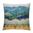 thumbnail image 1 of Orinice Trees Mountains Field Graphic Decorative Throw Pillow Cover for Home Couch Living Room Bed Sofa Zipper Closure 20x20in, 1 of 5