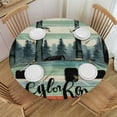thumbnail image 1 of Orinice Trees Round Table Cover Stain Resistant Washable Indoor Outdoor Tablecloth Kitchen Dining Wedding Parties 100% Polyester Fiber 42-46, 1 of 8