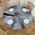 thumbnail image 1 of Orinice Trees Winter Nature Round Table Cover Stain Resistant Washable Indoor Outdoor Tablecloth Kitchen Dining Wedding Parties 100% Polyester Fiber 31-35, 1 of 8