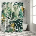 thumbnail image 1 of Orinice Tropical Plants Shower Curtain Green Botanical Palms Monstera Leaf Banana Leaves Spring Rustic Farmhouse Bathroom Accessories Decor Set with Hooks  60x72, 1 of 7