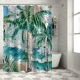 thumbnail image 1 of Orinice  Tropical Shower Curtain, Abstract Boho Tropical Palms Leaf Coconut Tree Bathroom Curtain for Summer Bathtub Home Decor Waterproof Fabric Machine Washable with 12 Hooks,  69x72, 1 of 7