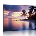 thumbnail image 1 of Orinice Tropical Sunset (Palm Trees Over Water) Art Poster Print   20x16in, 1 of 6