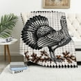 thumbnail image 1 of Orinice Turkey Folk Art Warm Lightweight Blanket Soft Fleece Throw Blanket for Living Rooms Sofa Decor Cow Gifts All Seasons Plush Blankets 60x80in, 1 of 6