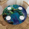 thumbnail image 1 of Orinice Turtle Round Table Cover Stain Resistant Washable Indoor Outdoor Tablecloth Kitchen Dining Wedding Parties Table Cloth 100% Polyester Fiber 46-50, 1 of 8
