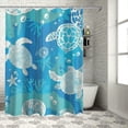 thumbnail image 1 of Orinice Turtle Shower Curtain Turtle Bathroom Decoration Strip Cute Turtle Silhouette Pattern Curtains - Modern Home Bedroom Decoration and Festive Gifts for Teen Adult 69x72, 1 of 7
