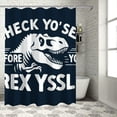 thumbnail image 1 of Orinice Tyrannosaurus Rex Bathroom Decor Set with Hooks, Colorful Luxurious Print Polyester Fabric Shower Curtain for Home Decoration 36x72, 1 of 7