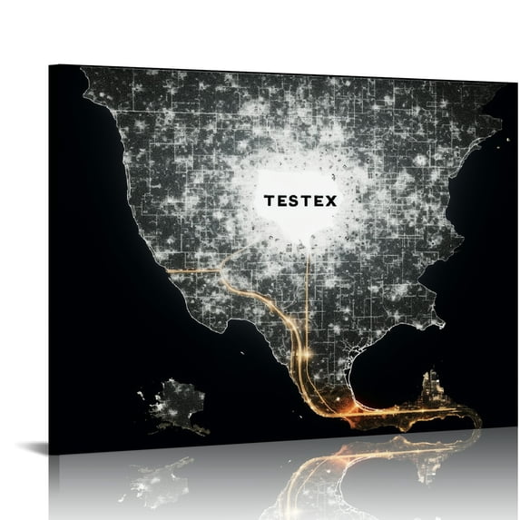 Orinice Unframed Texas United States Country View Abstract Road Modern Map Art Print Poster Wall Office Home Decor Minimalist Line Art Hometown Housewarming 20x16in