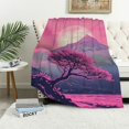 thumbnail image 1 of Orinice Vaporwave Beach Blanket Throw Bedspread Soft Fluffy Warm Light Flannel Fabric Design for Duvet Cover Quilt Rug | Perfect for Adults Or Children's Gifts  50x60in, 1 of 6