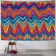 thumbnail image 1 of Orinice Vibrant Color Lines Tapestry Wall Hanging Unique Style for Home Decor, Graphic Art for Living Room Bedroom Apartment, Farmhouse Dorm, 4 Sizes Available 60x50inch, 1 of 6