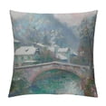 thumbnail image 1 of Orinice Village Scenery Graphic Decorative Cushion Throw Pillow Cover for Home Couch Living Room Bed Sofa - High-Quality 1PC 22x22in, 1 of 5