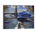 thumbnail image 1 of Orinice Vintage Blue Car Picture on Stretched Canvas, Wall Art Décor, Ready to Hang!20x16inch 20x16in, 1 of 5