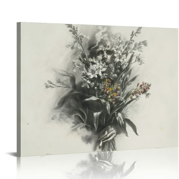 Orinice Vintage Botanical Wall Art, Sketch Print Vintage Floral Wall Art, Vintage Prints For Wall Decor, Vintage Wall Art, Flower Posters For Room Aesthetic, Vintage Art Wall Decor 20x16in