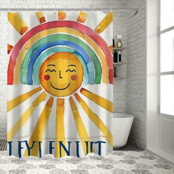 Orinice Vintage Card Design Bathroom Decor Set with Hooks, Colorful Luxurious Graphic Print Polyester Fabric Shower Curtain for Bathroom Decoration, Washable Shower Curtain 60x72