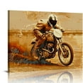 thumbnail image 1 of Orinice Vintage Reproduction Racing Nicky Hayden Flat Track Motorcycle  16x12in, 1 of 6