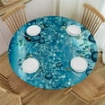 thumbnail image 1 of Orinice Water Bubbles Round Table Cover Stain Resistant Washable Indoor Outdoor Tablecloth Kitchen Dining Wedding Parties Full Width Single-Sided Printing 100% Polyester Fiber 38-42, 1 of 8