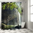 thumbnail image 1 of Orinice Waterfall Cave Man Bathroom Decor Set with Hooks, Colorful Luxurious Graphic Print Polyester Fabric Shower Curtain Set, Waterproof Bathroom Shower Curtain for Bathroom 69x72, 1 of 7
