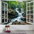 thumbnail image 1 of Orinice Waterfall Woods Claire Falkenstein Tapestry Wall Hanging Unique Style Graphic Tapestries Home Wall Decor Art for Living Room Bedroom Apartment Farmhouse Dorm 60x50inch, 1 of 6