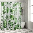 thumbnail image 1 of Orinice  Waterproof Shower Curtain for Bathroom, Tropical Palm Leaf Pattern on White Background, Botanical Curtain Accessory Decor Set for Laundry Room Poolside,  36x72, 1 of 7