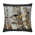 thumbnail image 1 of Orinice White Bark Brown Leaves Graphic Decorative Pillow Cover for Home Couch Bedroom Sofa, Printed on Both Sides, Year-Round Use, 1PC 18x18in, 1 of 5