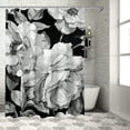 thumbnail image 1 of Orinice White Rose Bathroom Decor Set Multi-Size Colorful Luxurious Graphic Print Polyester Fabric Fashion Shower Curtain with Hooks 60x72, 1 of 7