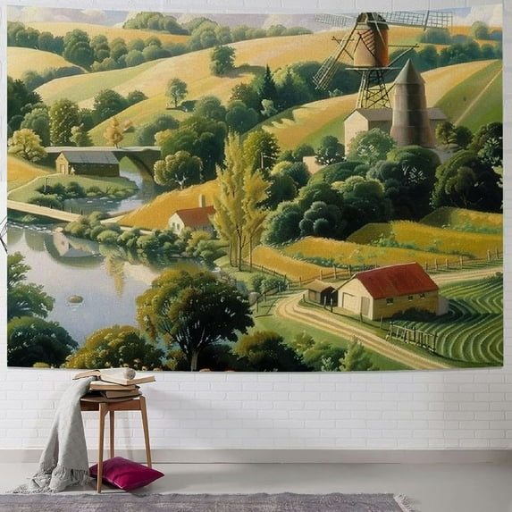 Orinice Windmill Tapestry Wall Hanging Unique Style for Home Wall Decor Art - Living Room Bedroom Apartment Farmhouse Dorm 40x30inch