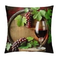 thumbnail image 1 of Orinice Wine Grapes Barrel Graphic Decorative Cushion Throw Pillow Cover Soft and Durable Short Plush 1PC 12x12in, 1 of 5