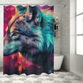 thumbnail image 1 of Orinice Wolf Flower Colorful Bathroom Decor Set - Luxurious Graphic Print Polyester Fabric with Hooks, Waterproof Washable Shower Curtain for Bathroom Decoration 60x72, 1 of 7