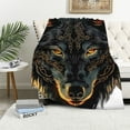 thumbnail image 1 of Orinice Wolf Theme Warm Lightweight Blanket Soft Fleece Throw Blanket for All Seasons, Living Room Sofa Decor, Cow Gifts, Exquisite Gifts, Flannel Material Blanket 60x80in, 1 of 6