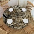 thumbnail image 1 of Orinice Wood Grain Round Table Cover Stain Resistant Washable Indoor Outdoor Tablecloth Kitchen Dining Wedding Parties Table Cloth 100% Polyester Fiber 42-46, 1 of 8