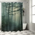 thumbnail image 1 of Orinice Woods Fog Sun Bathroom Decor Set - Colorful Luxurious Graphic Print Polyester Fabric Shower Curtain with Hooks, 100% Polyester Fiber, Home Bathtubs Bathroom Decoration, Multi Size 36x72, 1 of 7