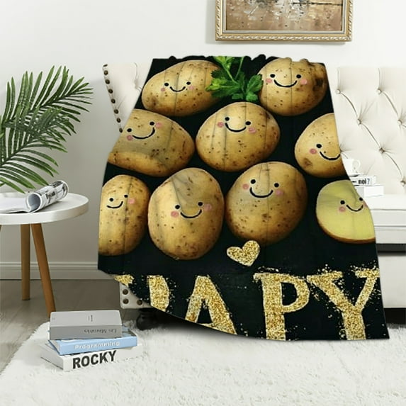 Orinice Yes I Really Do Need All These Potatoes Blanket Gifts Warm Cozy Soft Throw for Bed Couch Sofa Home Decoration Small for Kid 40x50in