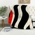 thumbnail image 1 of Orinice Zebra Cat Op Art Warm Lightweight Blanket Soft Fleece Blankets for All Seasons - Multiple Sizes Available 50x60in, 1 of 6