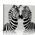 thumbnail image 1 of Orinice Zebras Love Cute Fine Art Aesthetic Poster & Print Wall Painting for Classroom Kitchen Office Farmhouse Bathroom Room Decor Pictures Wall Art Painting Print On Canvas Living Room Bedroom, 1 of 6