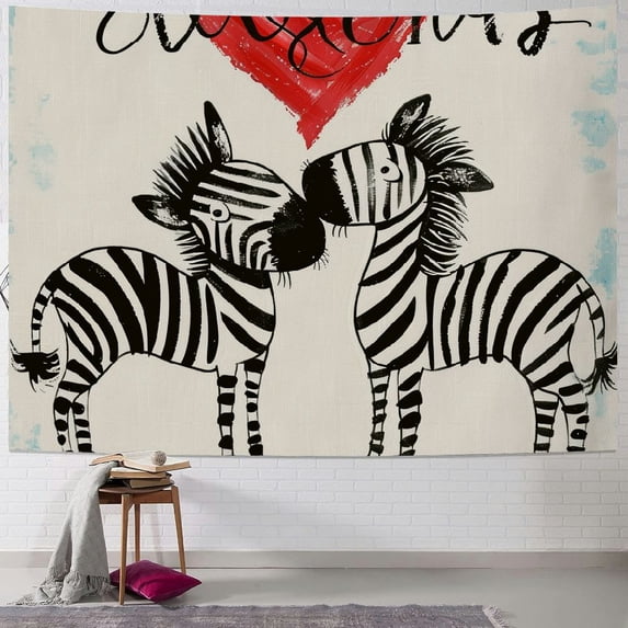 Orinice Zebras Tapestry Wall Hanging Unique Style Graphic Tapestries for Home Decor Living Room Bedroom Apartment Farmhouse Dorm 40x30inch