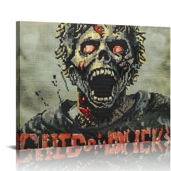 Orinice Zombie Apocalypse Video Games Fine Art Aesthetic Poster & Print Wall Painting for Home Office Decor Farmhouse Bathroom Room Wall Art Canvas Living Room Bedroom Office Wall Decor 16x12in